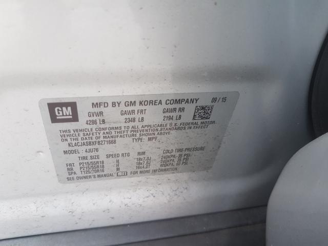 Photo 10 from auction – 2015 BUICK ENCORE with VIN KL4CJASBXFB271668