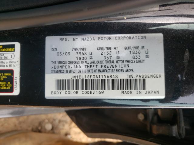 Photo 10 from auction – 2010 MAZDA 3 I with VIN JM1BL1SF0A1156848