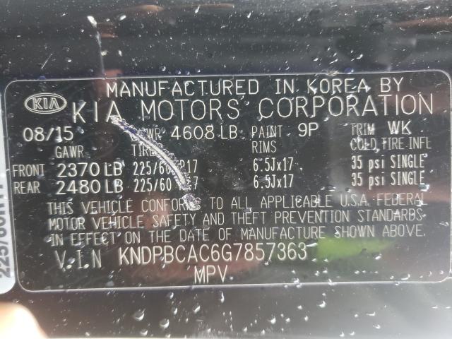 Photo 10 from auction – 2016 KIA SPORTAGE with VIN KNDPBCAC6G7857363