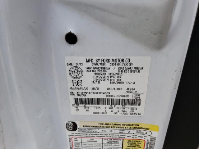 Photo 10 from auction – 2013 FORD F150 SUPER with VIN 1FTFW1ET8DFC14609