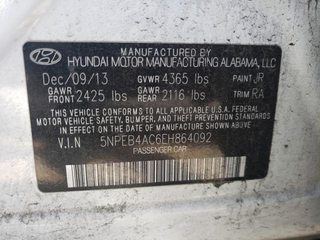 Photo 10 from auction – 2014 HYUNDAI SONATA GLS with VIN 5NPEB4AC6EH864092