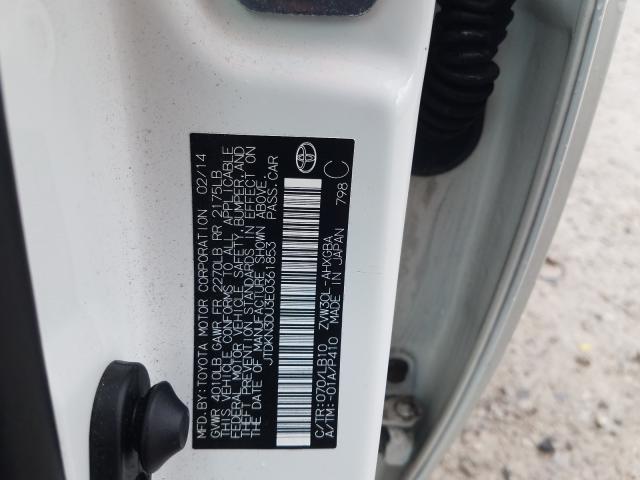 Photo 10 from auction – 2014 TOYOTA PRIUS with VIN JTDKN3DU3E0361853