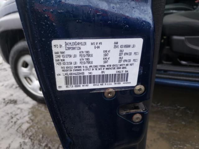 Photo 10 from auction – 2004 JEEP LIBERTY SP with VIN 1J4GL48K44W320499