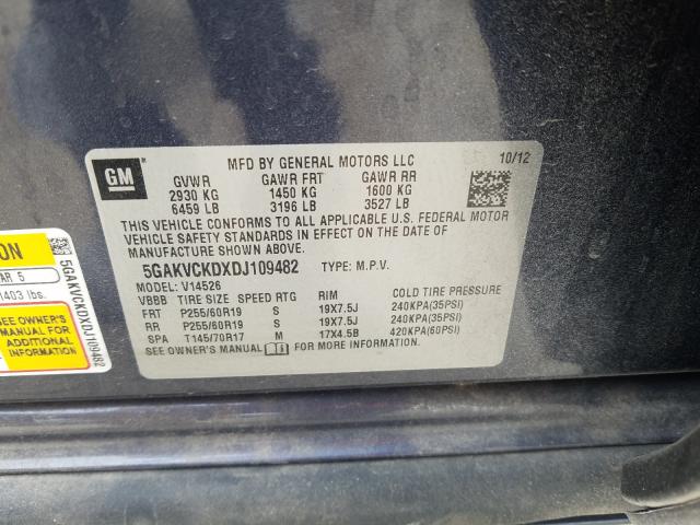Photo 10 from auction – 2013 BUICK ENCLAVE with VIN 5GAKVCKDXDJ109482