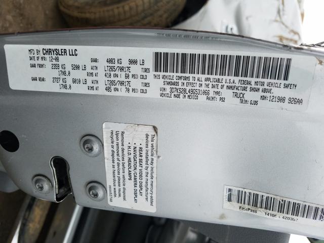 Photo 10 from auction – 2009 DODGE RAM 2500 with VIN 3D7KS28L49G531066