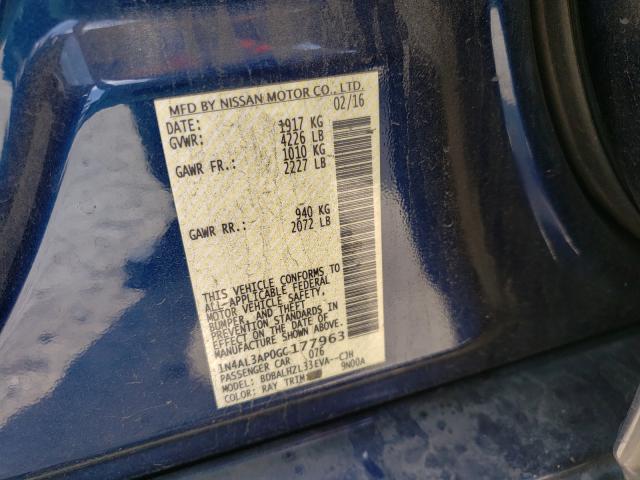 Photo 10 from auction – 2016 NISSAN ALTIMA 2.5 with VIN 1N4AL3AP0GC177963
