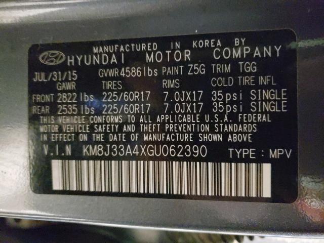 Photo 10 from auction – 2016 HYUNDAI TUCSON LIM with VIN KM8J33A4XGU062390
