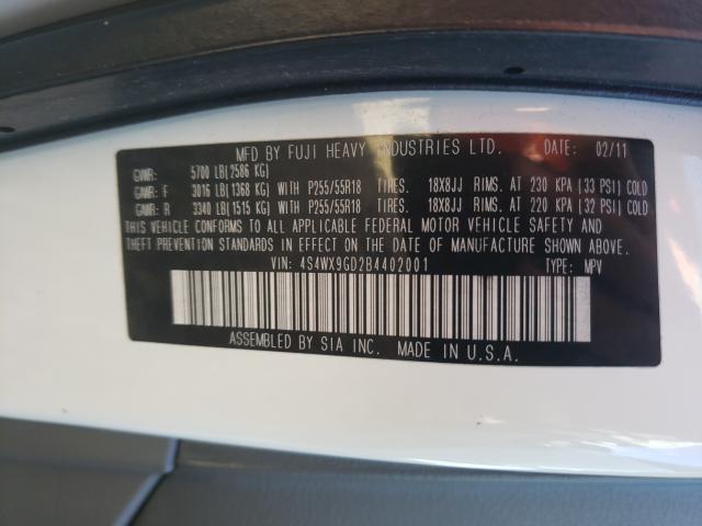 Photo 10 from auction – 2011 SUBARU TRIBECA LI with VIN 4S4WX9GD2B4402001
