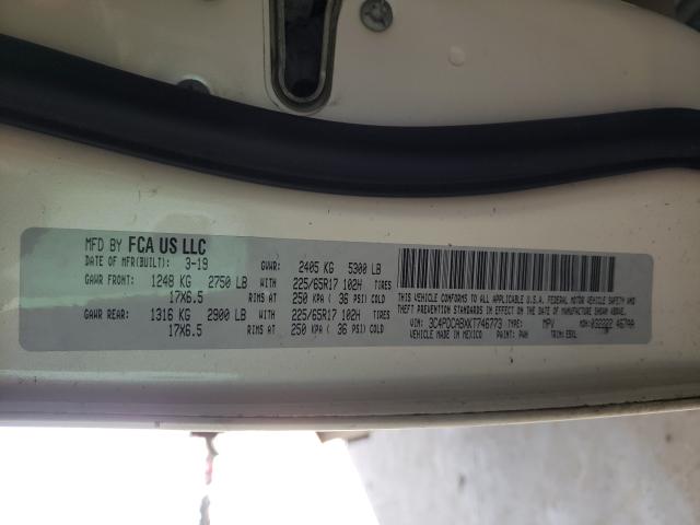 Photo 10 from auction – 2019 DODGE JOURNEY SE with VIN 3C4PDCABXKT746773
