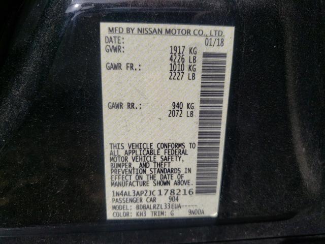 Photo 10 from auction – 2018 NISSAN ALTIMA 2.5 with VIN 1N4AL3AP2JC178216