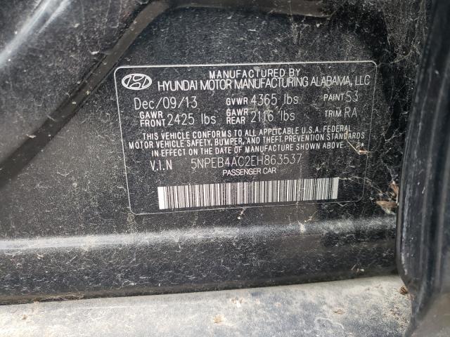 Photo 10 from auction – 2014 HYUNDAI SONATA GLS with VIN 5NPEB4AC2EH863537