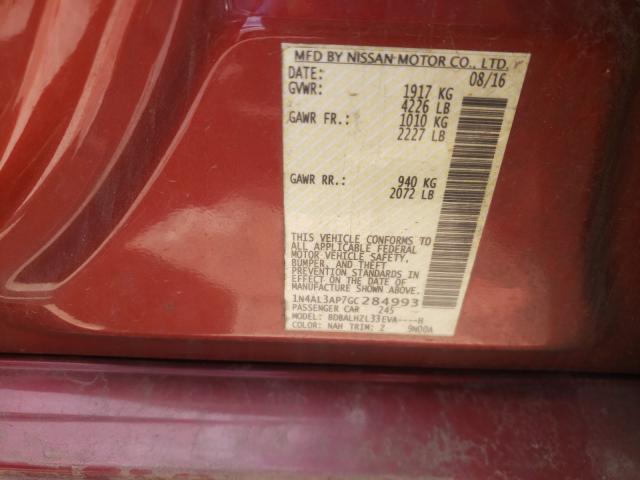 Photo 10 from auction – 2016 NISSAN ALTIMA 2.5 with VIN 1N4AL3AP7GC284993