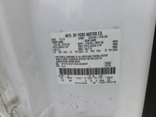 Photo 10 from auction – 2014 FORD F150 SUPER with VIN 1FTFX1EF1EKG54557