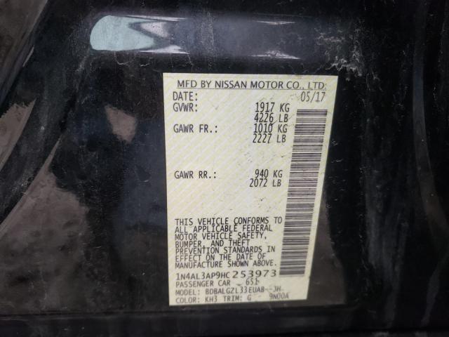 Photo 10 from auction – 2017 NISSAN ALTIMA 2.5 with VIN 1N4AL3AP9HC253973