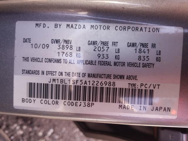 Photo 10 from auction – 2010 MAZDA 3 I with VIN JM1BL1SF5A1226988