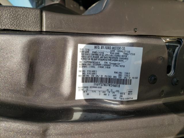 Photo 10 from auction – 2007 FORD FOCUS ZX5 with VIN 1FAFP37NX7W246818