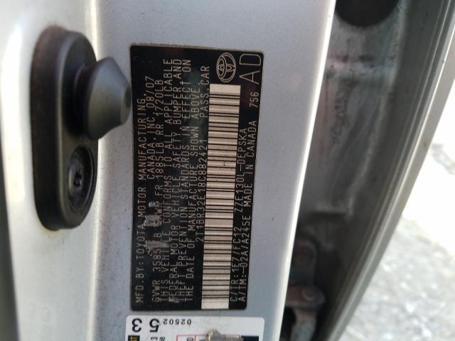 Photo 10 from auction – 2008 TOYOTA COROLLA CE with VIN 2T1BR32E18C882421