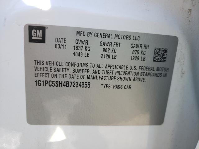 Photo 10 from auction – 2011 CHEVROLET CRUZE LS with VIN 1G1PC5SH4B7234358