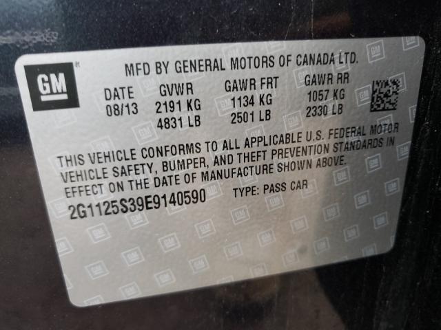 Photo 10 from auction – 2014 CHEVROLET IMPALA LT with VIN 2G1125S39E9140590