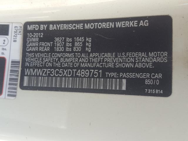 Photo 10 from auction – 2013 MINI COOPER CLU with VIN WMWZF3C5XDT489751