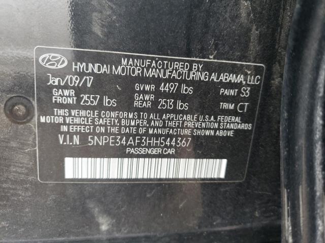 Photo 10 from auction – 2017 HYUNDAI SONATA SPO with VIN 5NPE34AF3HH544367