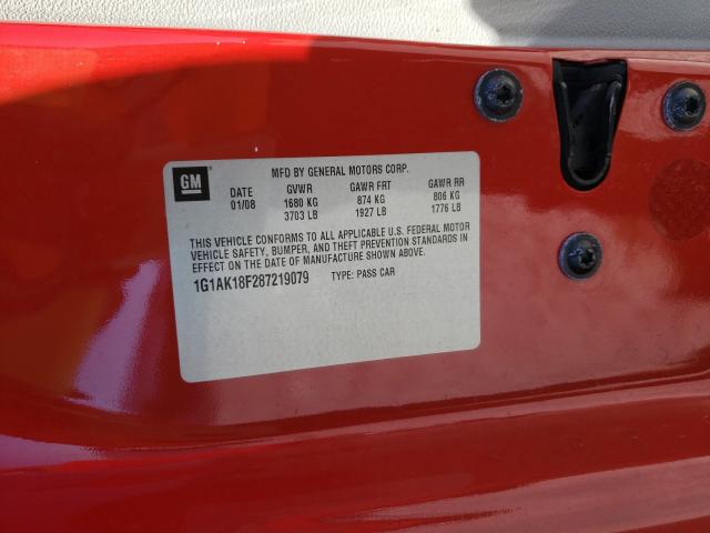 Photo 10 from auction – 2008 CHEVROLET COBALT LS with VIN 1G1AK18F287219079