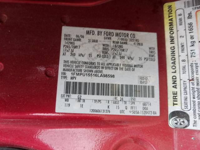 Photo 10 from auction – 2006 FORD EXPEDITION with VIN 1FMPU15516LA98598