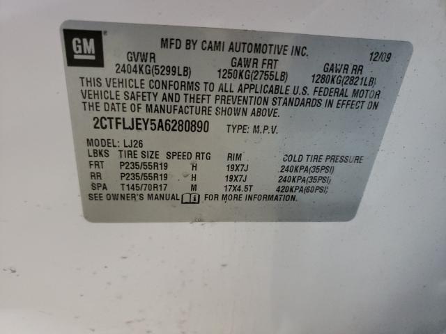 Photo 10 from auction – 2010 GMC TERRAIN SL with VIN 2CTFLJEY5A6280890