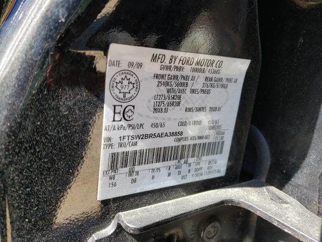 Photo 10 from auction – 2010 FORD F250 SUPER with VIN 1FTSW2BR5AEA38858