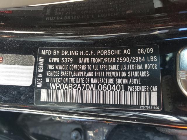 Photo 10 from auction – 2010 PORSCHE PANAMERA S with VIN WP0AB2A70AL060401
