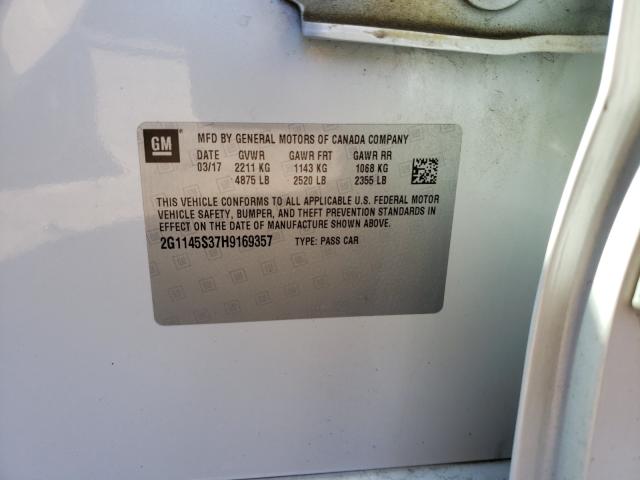 Photo 10 from auction – 2017 CHEVROLET IMPALA PRE with VIN 2G1145S37H9169357