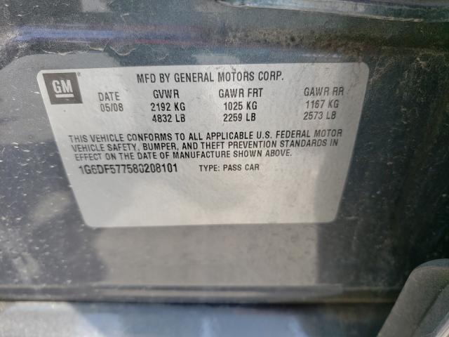 Photo 10 from auction – 2008 CADILLAC CTS with VIN 1G6DF577580208101