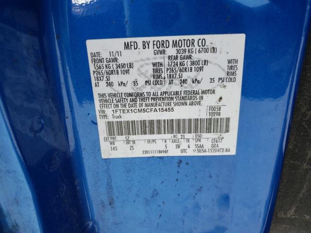 Photo 10 from auction – 2012 FORD F150 SUPER with VIN 1FTEX1CM5CFA15455