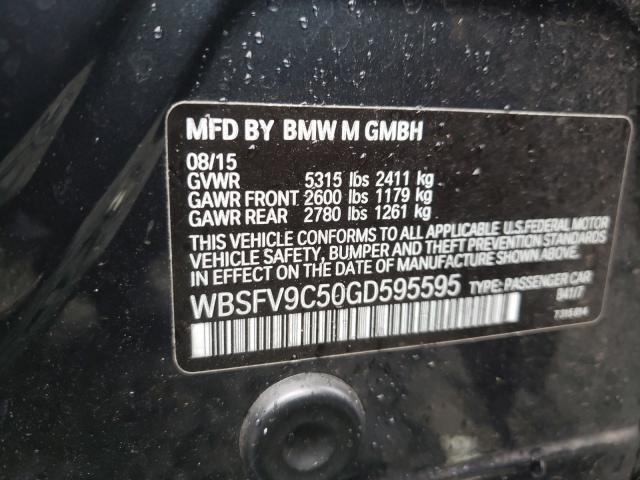 Photo 10 from auction – 2016 BMW M5 with VIN WBSFV9C50GD595595