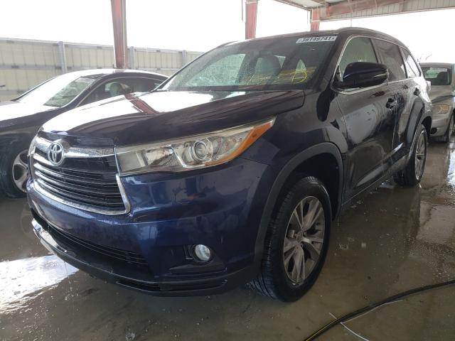 Photo 2 from auction – 2015 TOYOTA HIGHLANDER with VIN 5TDKKRFH0FS100707