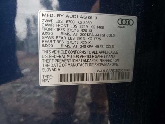 Photo 10 from auction – 2014 AUDI Q7 PREMIUM with VIN WA1LGAFEXED001748