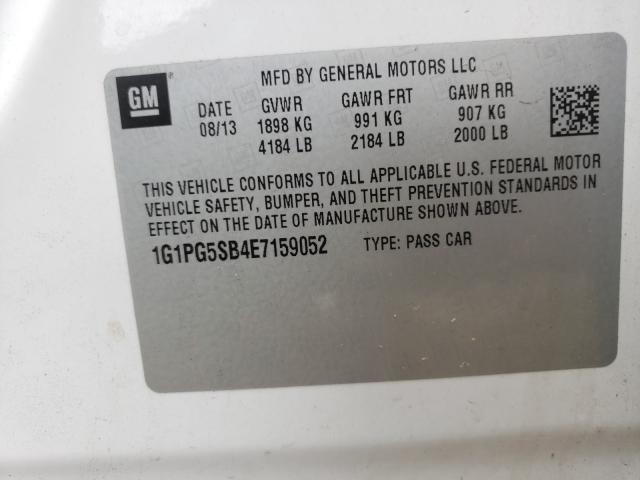 Photo 10 from auction – 2014 CHEVROLET CRUZE LTZ with VIN 1G1PG5SB4E7159052