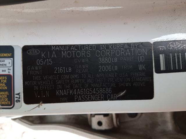 Photo 10 from auction – 2016 KIA FORTE LX with VIN KNAFK4A61G5458686