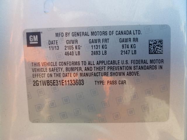 Photo 10 from auction – 2014 CHEVROLET IMPALA LIM with VIN 2G1WB5E31E1133603