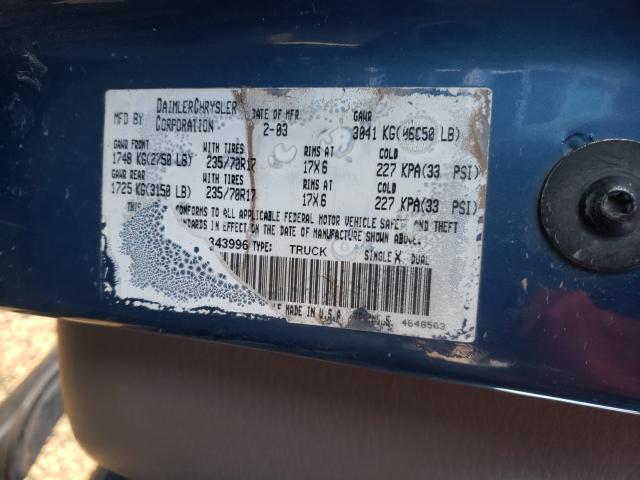 Photo 10 from auction – 2005 DODGE RAM 2500 S with VIN 3D7KS28C65G703625