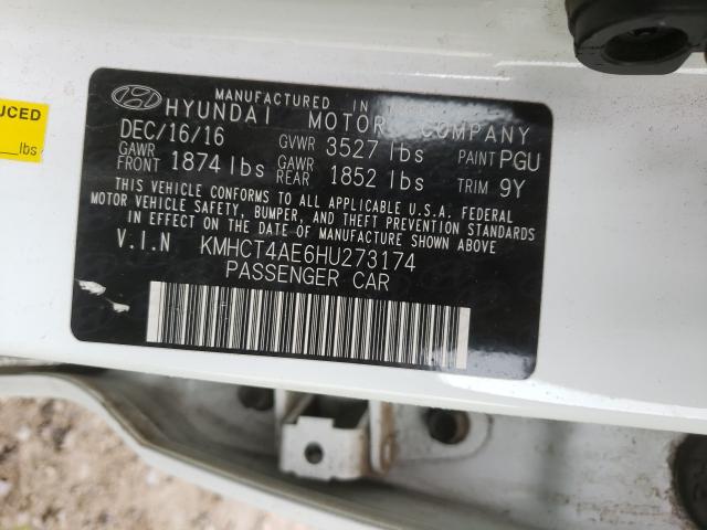 Photo 10 from auction – 2017 HYUNDAI ACCENT SE with VIN KMHCT4AE6HU273174