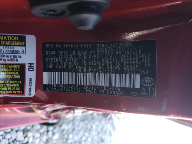 Photo 10 from auction – 2015 TOYOTA COROLLA L with VIN 2T1BURHE0FC471727