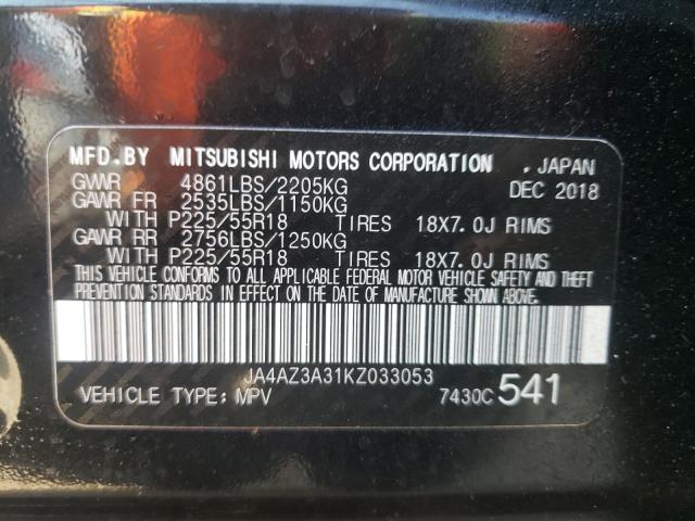 Photo 10 from auction – 2019 MITSUBISHI OUTLANDER with VIN JA4AZ3A31KZ033053