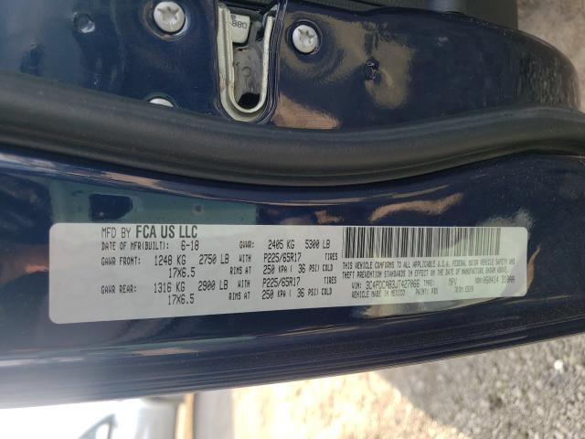 Photo 10 from auction – 2018 DODGE JOURNEY SE with VIN 3C4PDCAB3JT427066