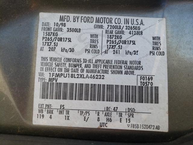 Photo 10 from auction – 1999 FORD EXPEDITION with VIN 1FMPU18L2XLA46232