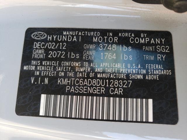 Photo 10 from auction – 2013 HYUNDAI VELOSTER with VIN KMHTC6AD8DU128327