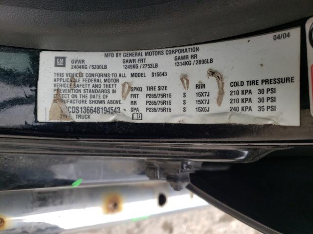 Photo 10 from auction – 2004 CHEVROLET COLORADO with VIN 1GCDS136648194543