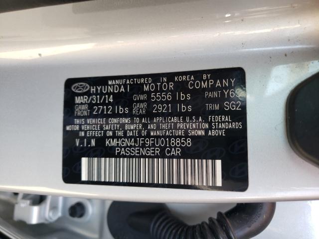 Photo 10 from auction – 2015 HYUNDAI GENESIS 5. with VIN KMHGN4JF9FU018858
