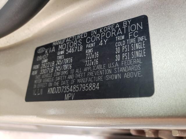 Photo 10 from auction – 2008 KIA SORENTO EX with VIN KNDJD735485795884