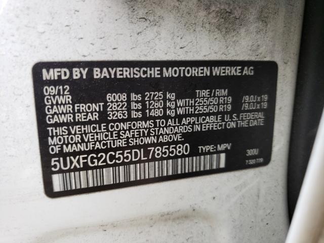 Photo 10 from auction – 2013 BMW X6 XDRIVE3 with VIN 5UXFG2C55DL785580